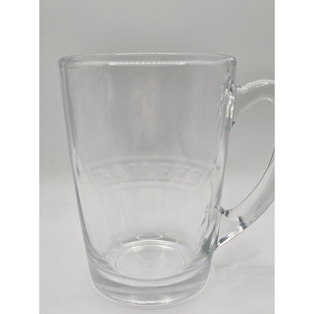 Baileys Irish Cream Clear Glass Coffee Mug Barware 4.25 Inch
